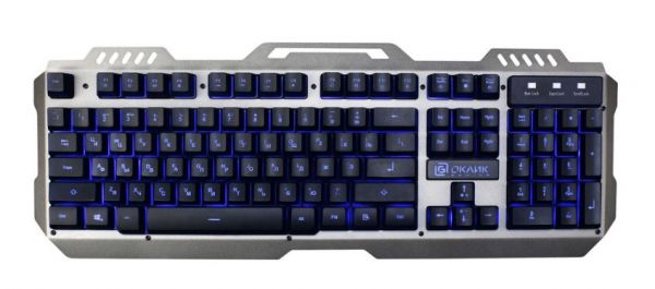 Клавиатура проводная Oklick 790G IRON FORCE 2 Темно-серый/черный
