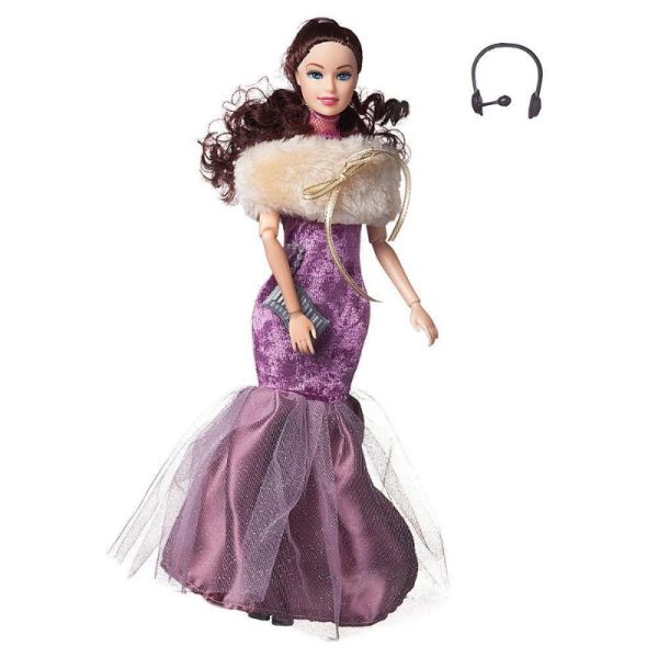 Кукла Junfa toys Atinil Виновница торжества WJ-21569 с микрофоном 28см