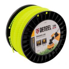 Леска для садовых триммеров Denzel FLEX CORD 96803 (4 мм, 106 м, витой квадрат)