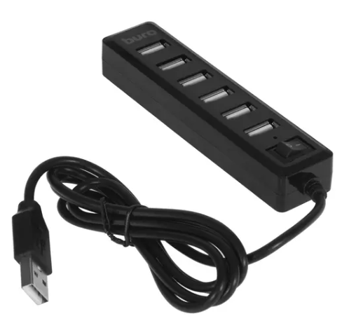 USB-Хаб Buro BU-HUB7-1.0-U2.0 черный